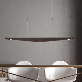 Lucande Dila závesné LED, koloniálny dub, 118 cm