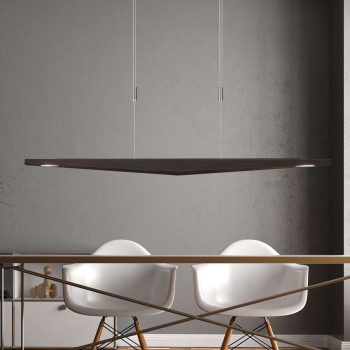 Lucande Dila závesné LED, koloniálny dub, 148 cm