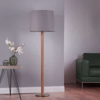 Lucande Elif stojaca lampa plsť valec dub prírodný - Image 2