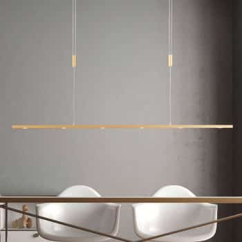 Lucande závesné LED svietidlo Tolu, mosadz, 119 cm