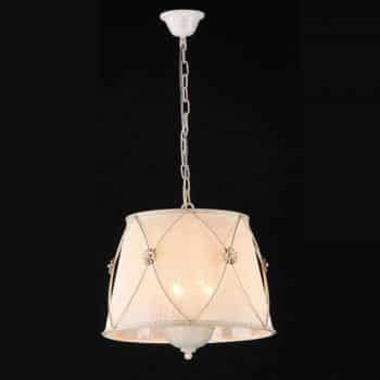 Závesná lampa Lea z organzy krištáľové kvety - Image 2