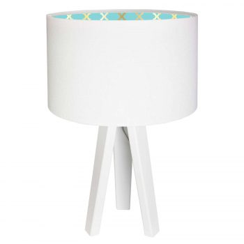 Moderná stolná lampa Tiana drevený rám - Image 2
