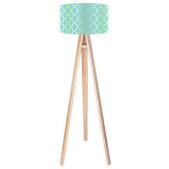 Trojnohá stojaca lampa Tatyana s retro vzorom