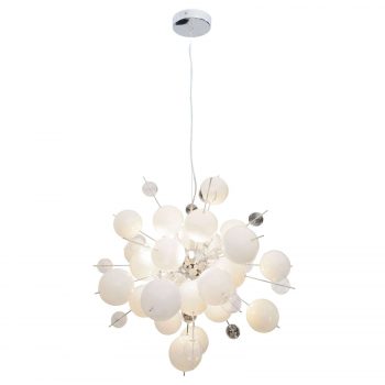 Závesná lampa Explosion v bielej/chróme 65 cm - Image 2