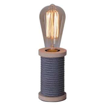 Stolná lampa Max s dreveným podstavcom antracit