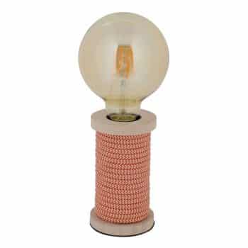 Stolná lampa Max s dreveným podstavcom oranžová - Image 2