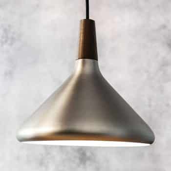 Závesná lampa Float z brúsenej ocele, 27 cm