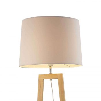 Moderná stojaca lampa Bray vo svetlom dube - Image 2