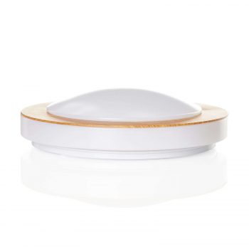 Okrúhle stropné LED svetlo Gordon s dreveným lakom - Image 2