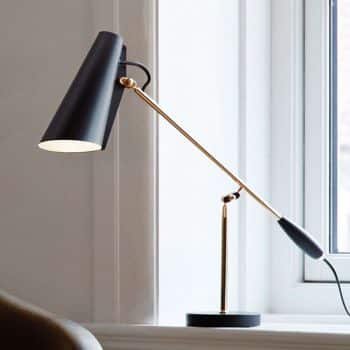 Northern Birdy – stolná lampa v čiernej/mosadznej - Image 2