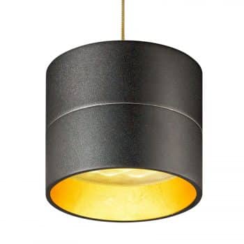 OLIGO Tudor S LED závesné 9,3 cm čierno-zlaté