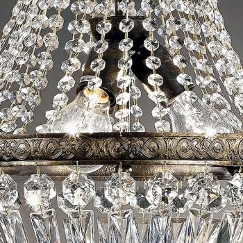 Závesná lampa Andara, krištáľové reťaze, Ø 40 cm - Image 2