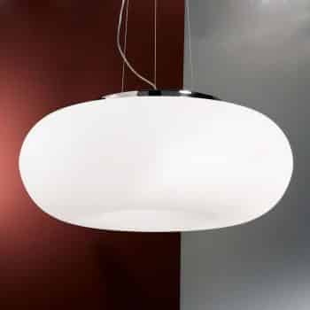 Závesná lampa Philipp ručne fúkané sklenené telo