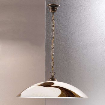Dekoratívna závesná lampa Michael v hnedo-zlatej - Image 2