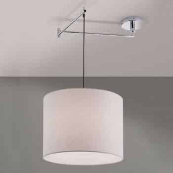 Závesná lampa Artak s bielym látkovým tienidlom - Image 2