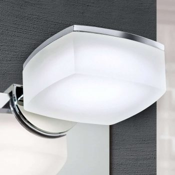 Zrkadlové násuvné LED svietidlo Noah IP44 hranaté