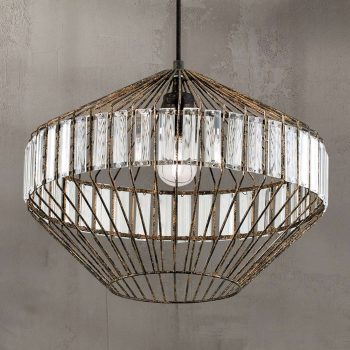 Klietková závesná lampa Palace Ø 41 cm