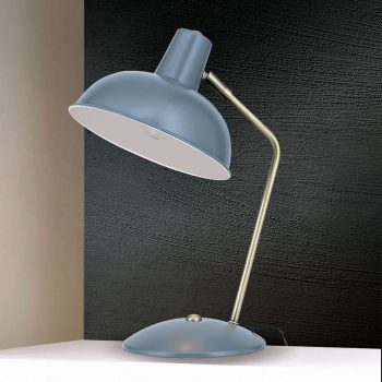 Vintage vzhľad – stolná lampa Fedra sivá - Image 2