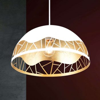 Závesná lampa Trance lístkové zlato Ø 34 cm