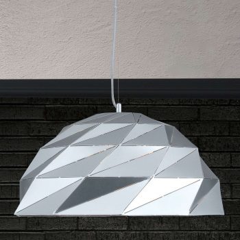 Závesná lampa Origami, Ø 56 cm, striebro - Image 2