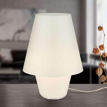 Textilná stolná lampa Dvojičky krémová Ø 32 cm