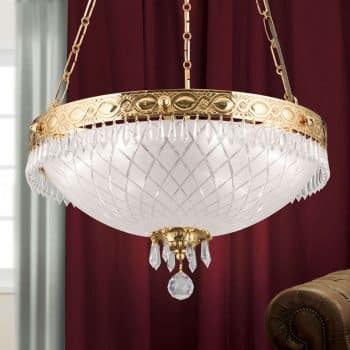 Závesná lampa Empire Crystal zlatá