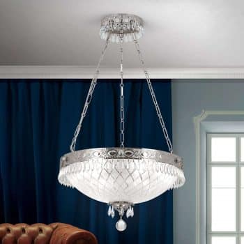 Závesná lampa Empire Crystal starožitné striebro - Image 2