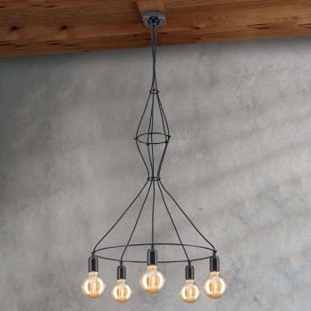 Závesná lampa Emil vo vintage dizajn - Image 2