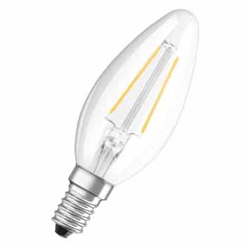 E14 1,6W 827 sviečková LED žiarovka Retrofit číra