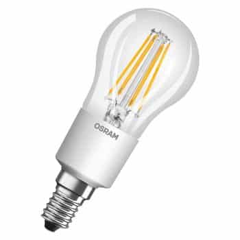 E14 5W kvapková LED filament žiarovka stmievateľná