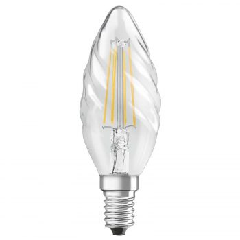 Sviečková LED filament žiarovka E14 4W točená - Image 2