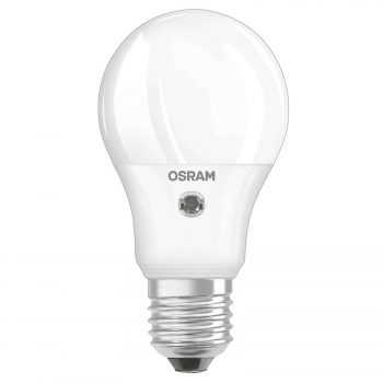 LED žiarovka E27 6,0W teplá biela snímač denného - Image 2