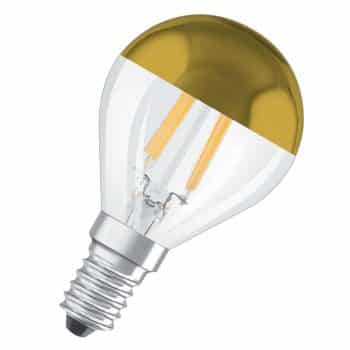 OSRAM LED žiarovka E14 Mirror CLP gold 4W 2 700 K