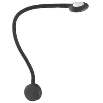 Nástenné LED svietidlo Suma, čierne s USB