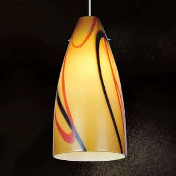 Ručne fúkaná závesná lampa Virginia
