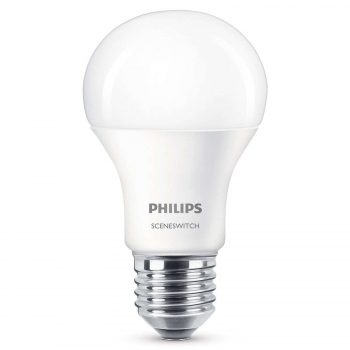 Philips SceneSwitch E27 LED žiarovka 9,5 W matná