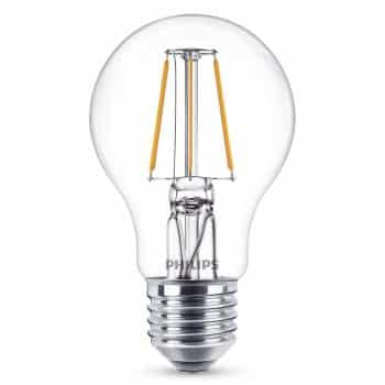 E27 A60 LED žiarovka filament 4 W, 2 700 K, číra