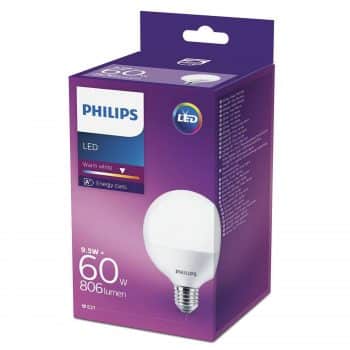 E27 G93 LED žiarovka Globe 9,5W, 2700K matná biela - Image 2