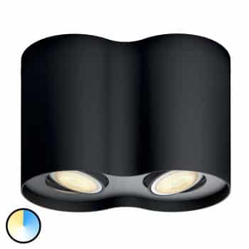 Philips Hue White Ambiance Pillar Spot 2-pl čierne