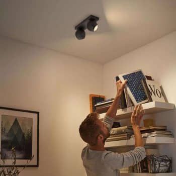 Philips Hue Buckram 2-pl. stmievací vypínač čierne - Image 2
