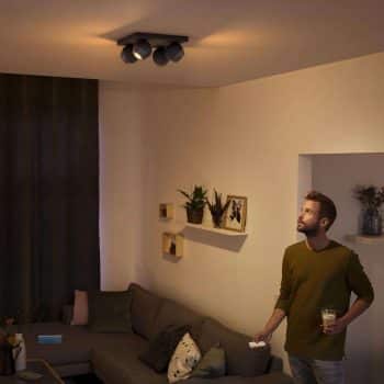 Philips Hue Buckram 4-pl. čierne stmievací vypínač - Image 2