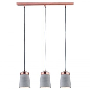 Paulmann Stil závesná lampa 3-plameňová z betónu - Image 2