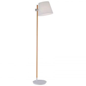 Vo výške nastaviteľná stojaca lampa Miriam biela
