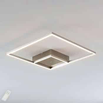 Štvorcové stropné LED svietidlo Bobi z ocele