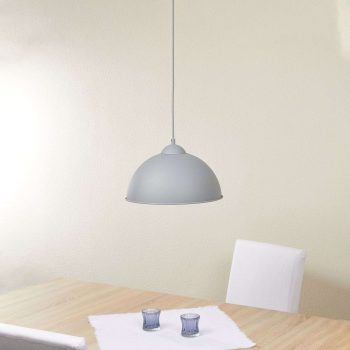 Kovová závesná lampa Jimmy sivo-strieborná - Image 2