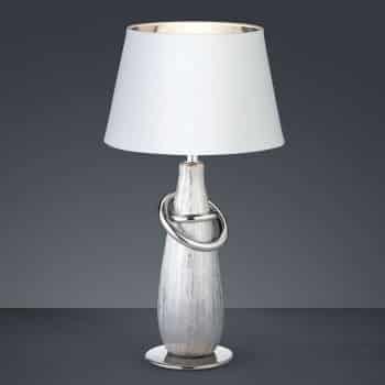 Thebes stolná lampa strieborný keramický podstavec