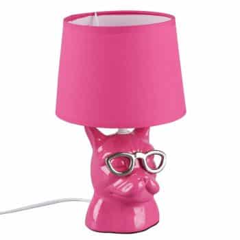 Stolná lampa Dosy s tvárou psa, ružová - Image 2