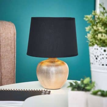 Čierno-zlatá stolná lampa Thorina - Image 2