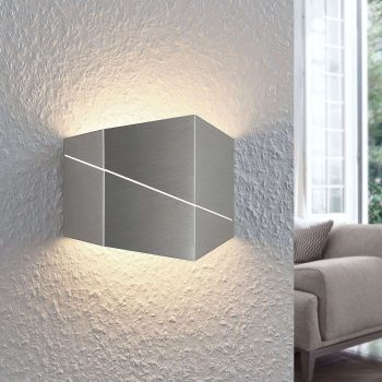 Nástenné LED svietidlo Nikolae, 18 cm nikel matný - Image 2