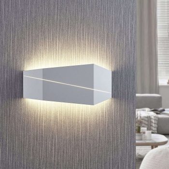 Nástenné LED svietidlo Nikolae, 40 cm biele